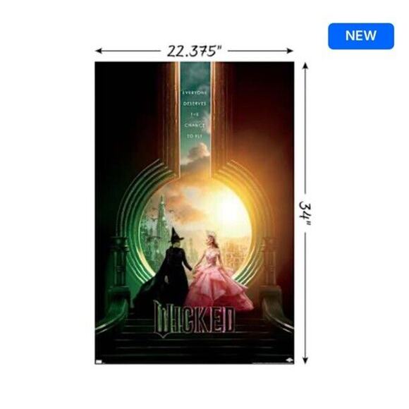 🔥Wicked Wall Poster 22.3" x 34" BNWT🔥 - Picture 4 of 4